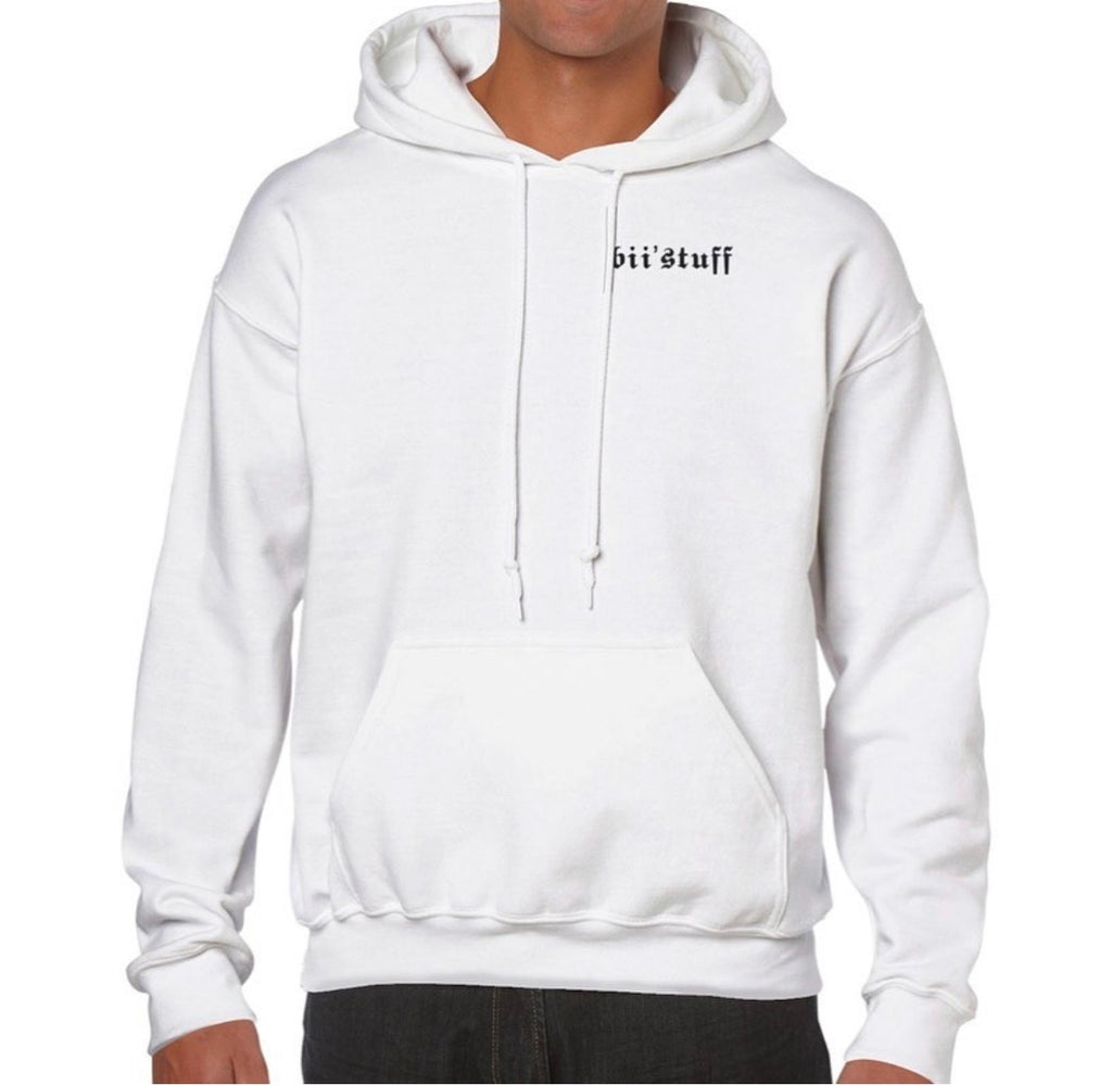 shut tf up - white hoodie