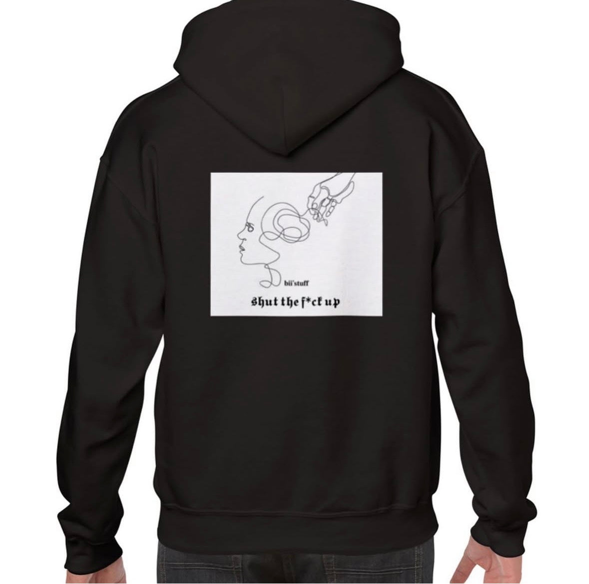 shut tf up - black hoodie